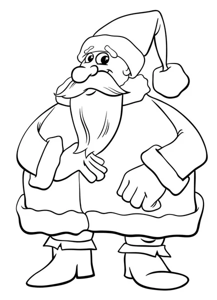 Santa Claus Christmas coloring book — Stock Vector