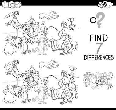 boyama kitabı kuşlarla nokta farkı