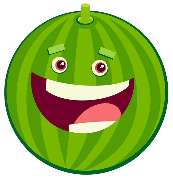 Personagem de fruta melancia dos desenhos animados — Vetor de Stock