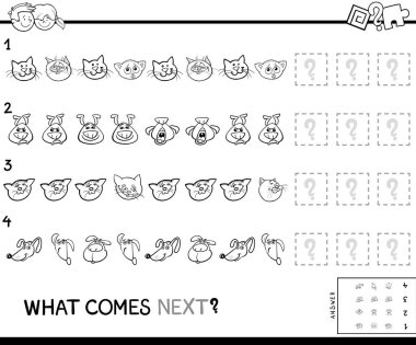 Evcil hayvan boyama kitabı ile tam desen