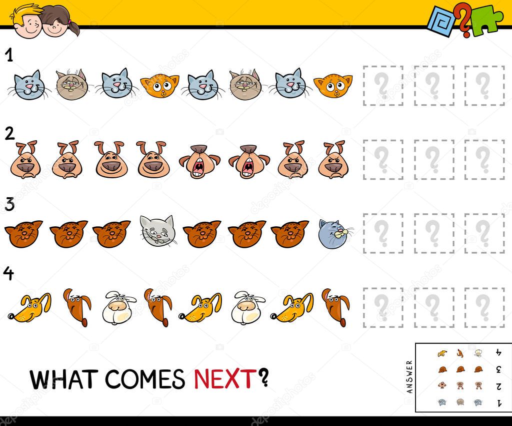 complete the pattern with pets game