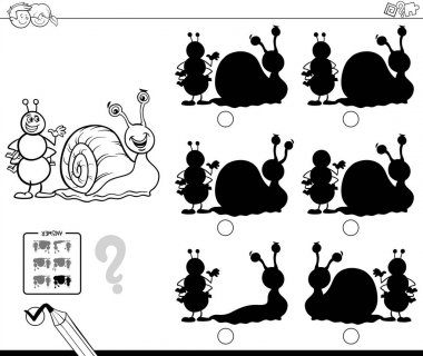 gölgeler karınca ve salyangoz boyama kitabı