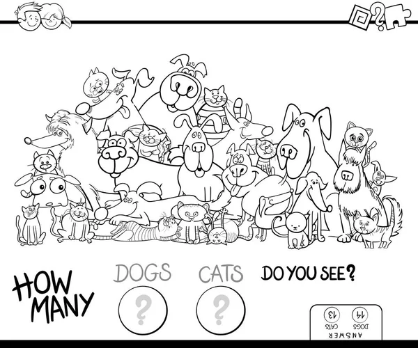 kaç kedi ve köpek oyunu renkli kitap