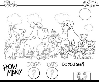 sayım köpek ve kedi oyun renkli kitap