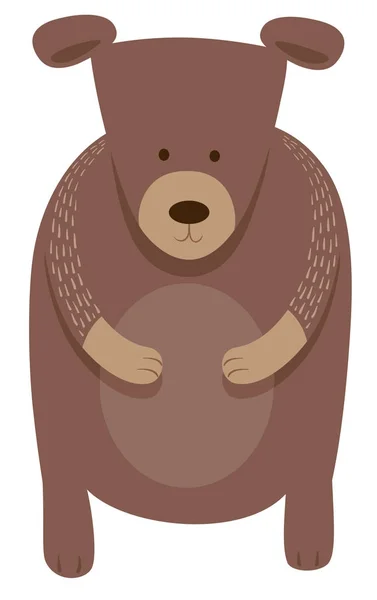Милый персонаж мультфильма про медведя — стоковый вектор