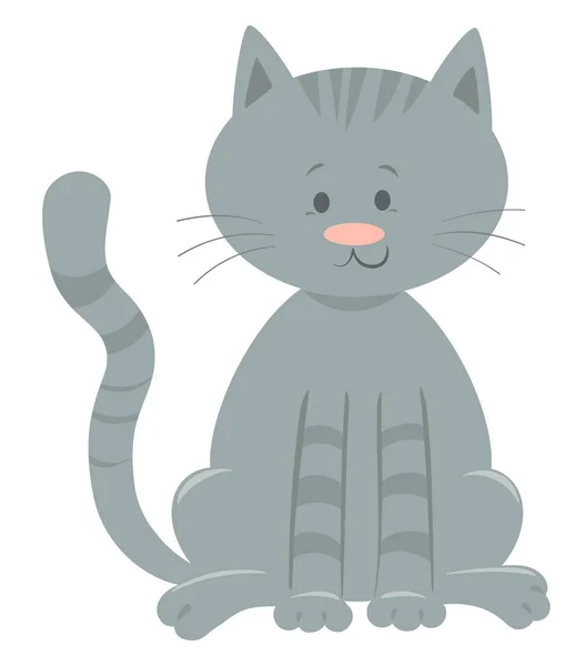 Bonitinho doméstico gato desenho animado personagem animal — Vetor de Stock
