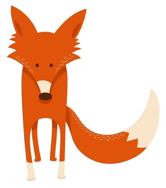Lindo dibujo animado rojo zorro animal carácter — Archivo Imágenes Vectoriales