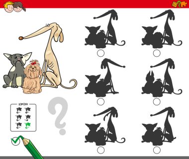 Gölge etkinlik oyun köpek karakterlerle