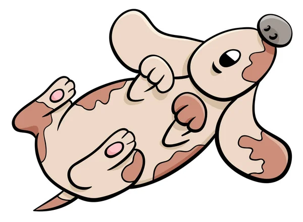 Slapen pup karakter cartoon afbeelding — Stockvector