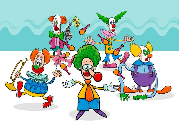 Група мультиплікаційних персонажів цирку — стоковий вектор