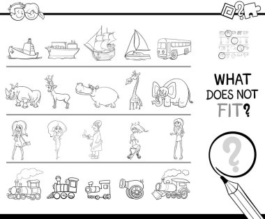 bir satır oyun renk kitapta uygun olmayan resim