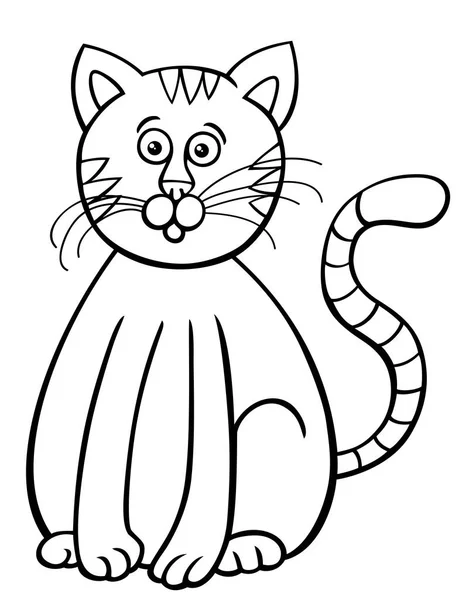 Gato o gatito animal carácter color libro — Vector de stock