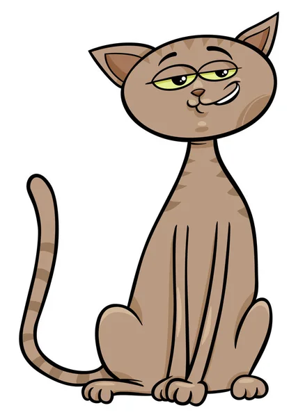 Sitzende Katze Cartoon Comic Animal Charakter — Stockvektor