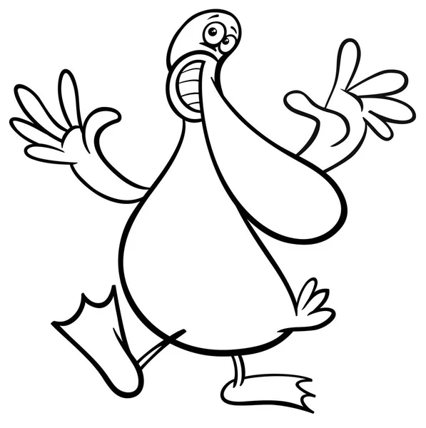 Canard oiseau ferme animal personnage couleur livre — Image vectorielle