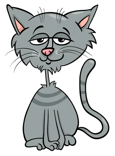滑稽的猫卡通动物字符 — 图库矢量图片