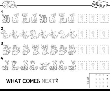 Evcil hayvan boyama kitabı ile tam desen