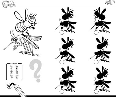 böcekler gölgeler oyun boyama kitabı