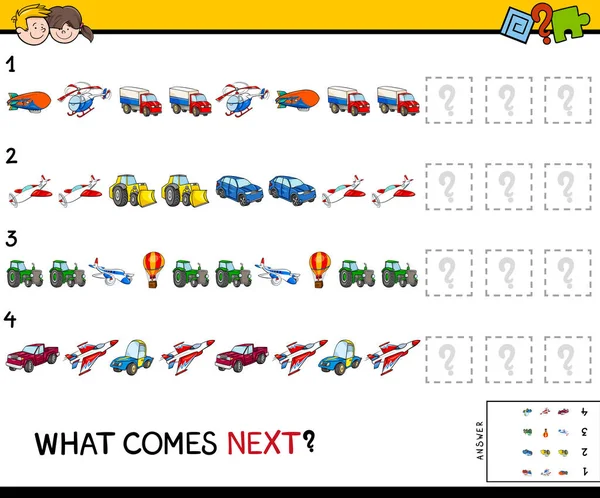 Ολοκληρώσει το μοτίβο με οχήματα παιχνίδι — Διανυσματικό Αρχείο