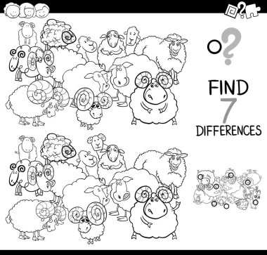 boyama kitabı çiftlik koyun ile farklılıklar oyunu