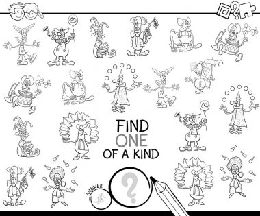 bir tür oyun boyama kitabı palyaçolar ile