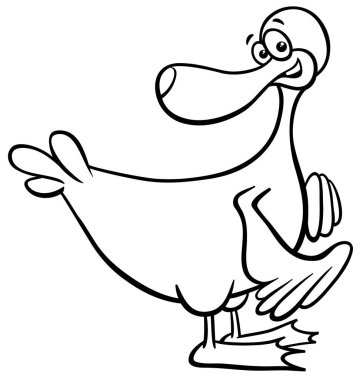 ördek çiftlik hayvan karakter karikatür renkli kitap