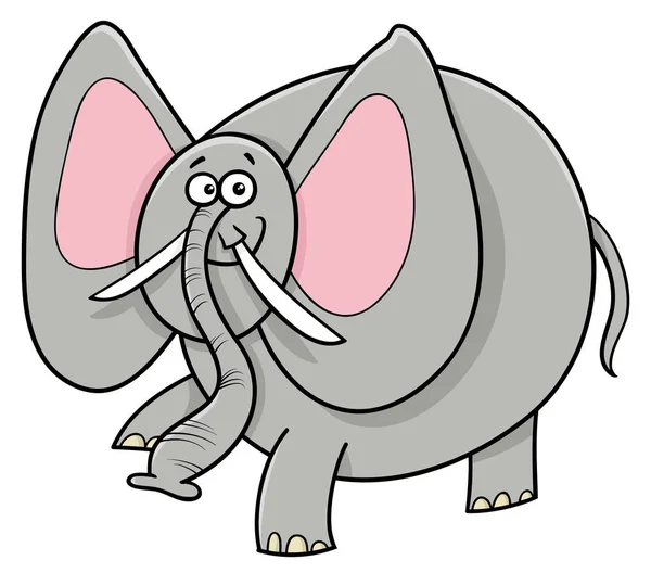 Αφρικανικός ελέφαντας των ζώων γελοιογραφία χαρακτήρας — Διανυσματικό Αρχείο