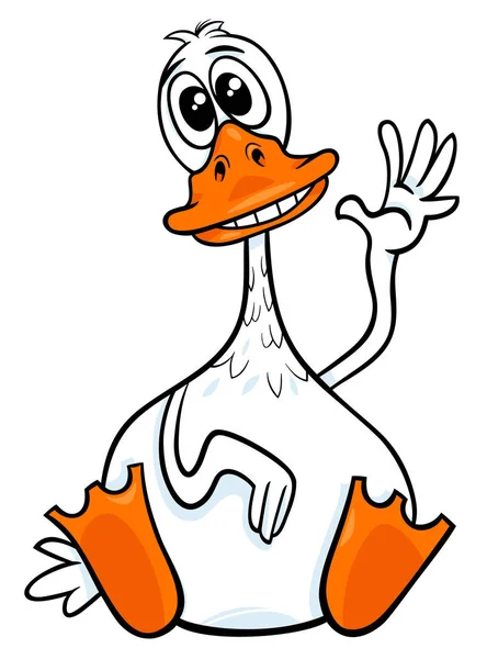 Zeichentrickfigur Ente — Stockvektor