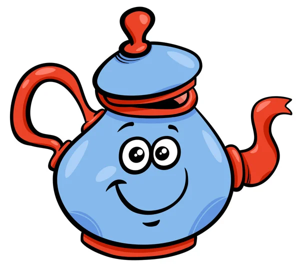 Чайник или персонаж мультфильма чайник — стоковый вектор
