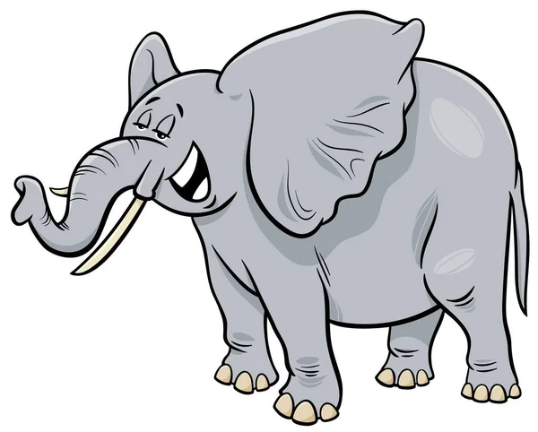 África elefante gris animal personaje de dibujos animados — Vector de stock