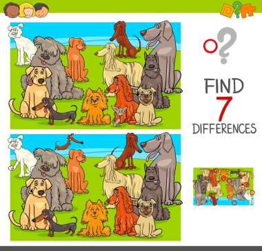 Köpekler hayvan karakterleri ile farklılıklar oyun bulmak