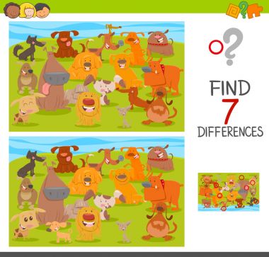 Köpekler hayvan karakterleri ile farklılıklar oyun bulmak