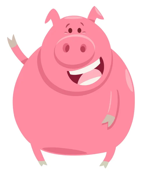 Schwein tier figur cartoon illustration — Stockvektor