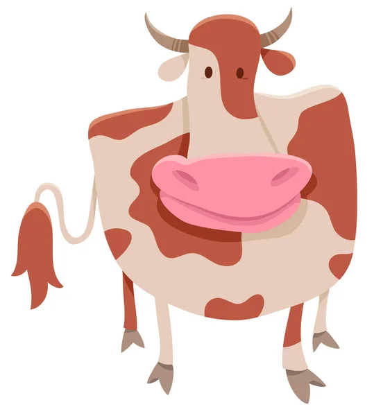 Divertido manchado vaca granja animal carácter — Archivo Imágenes Vectoriales