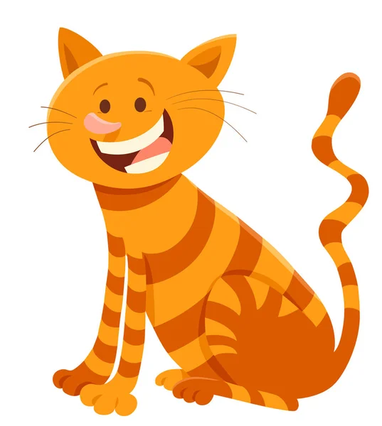 Lindo gato dibujos animados animal carácter — Vector de stock