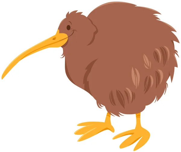 キウイ鳥の漫画動物のキャラクター — ストックベクタ
