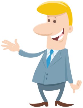 Komik adam ya da iş adamı çizgi film karakteri