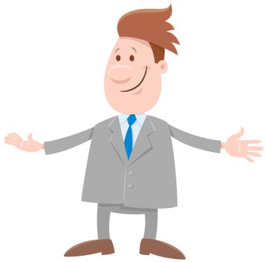 Komik adam ya da iş adamı çizgi film karakteri