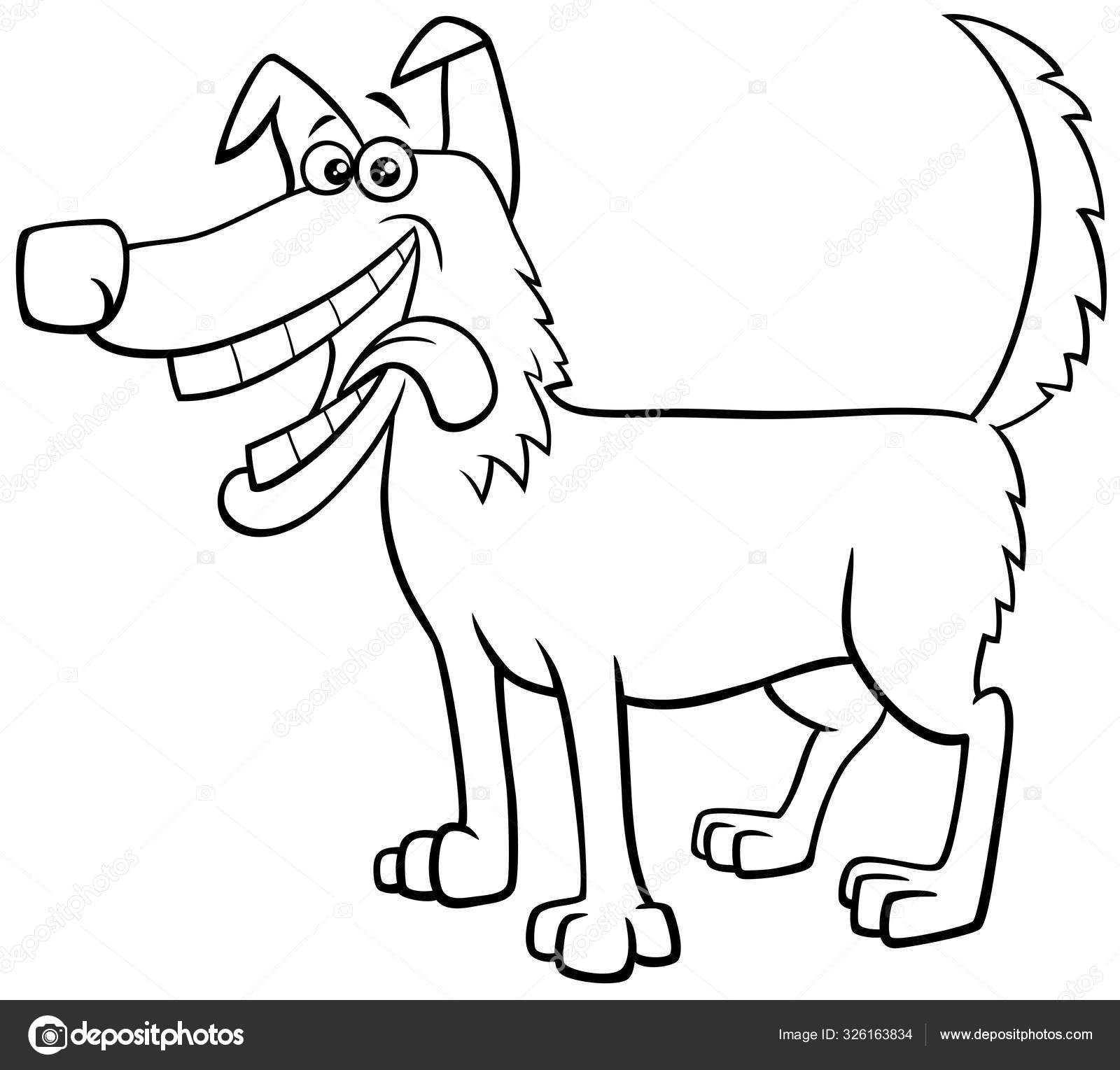 Desenho de Cachorro feliz para Colorir - Colorir.com