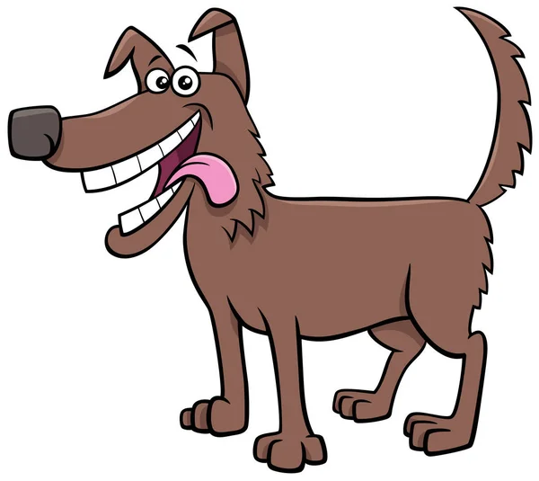 Zeichentrick glücklich Hund Tier Charakter — Stockvektor