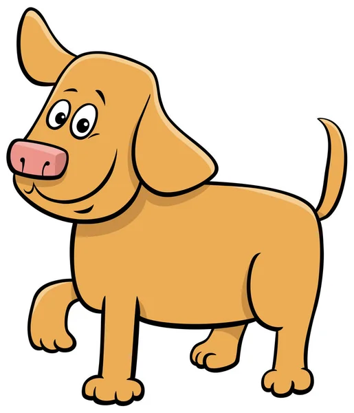 Dibujos animados divertido cachorro animal carácter — Vector de stock