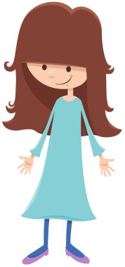 kız çizgi film karakteri çizimi