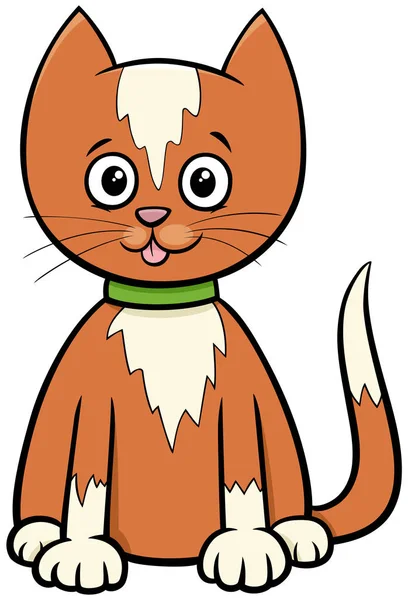 Katt eller kattunge tecknad djur karaktär — Stock vektor