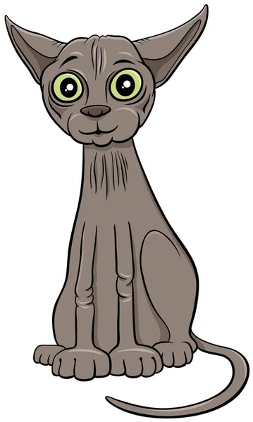 Lustige sphynx katze cartoon tier figur — Stockvektor