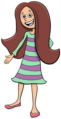 çocuk ya da genç kız karakteri çizimi