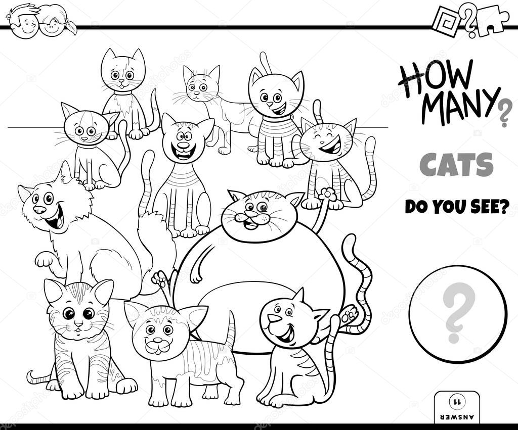 counting cats educational game color book