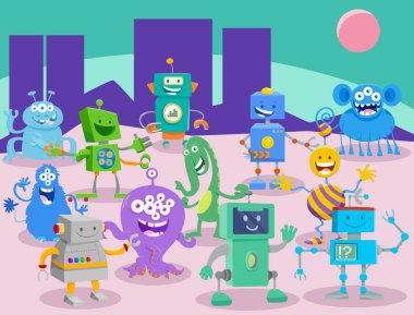 Çizgi film Uzaylılar ve Robotlar Fantezi Karakterleri Grubu