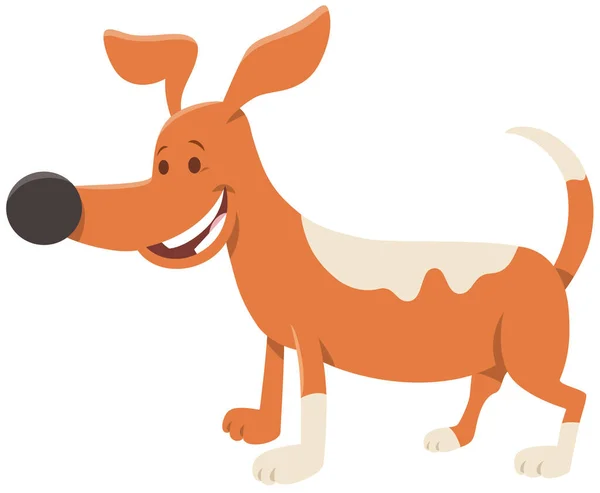Illustrazione Del Fumetto Del Cane Macchiato Sveglio Del Carattere Animale — Vettoriale Stock