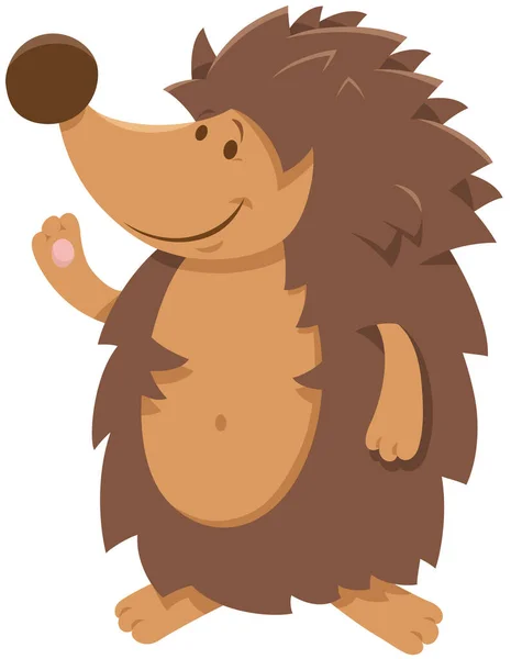 Cartoon Illustration Cute Comic Hedgehog Wild Animal Character — Stockový vektor