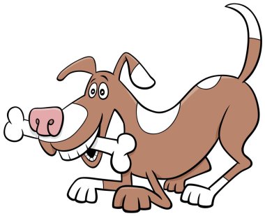 Kemikli Oyuncu Köpek Çizgi Roman Hayvanı Karakteri