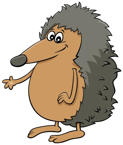 Ilustración Dibujos Animados Comic Hedgehog Wild Animal Character — Archivo Imágenes Vectoriales